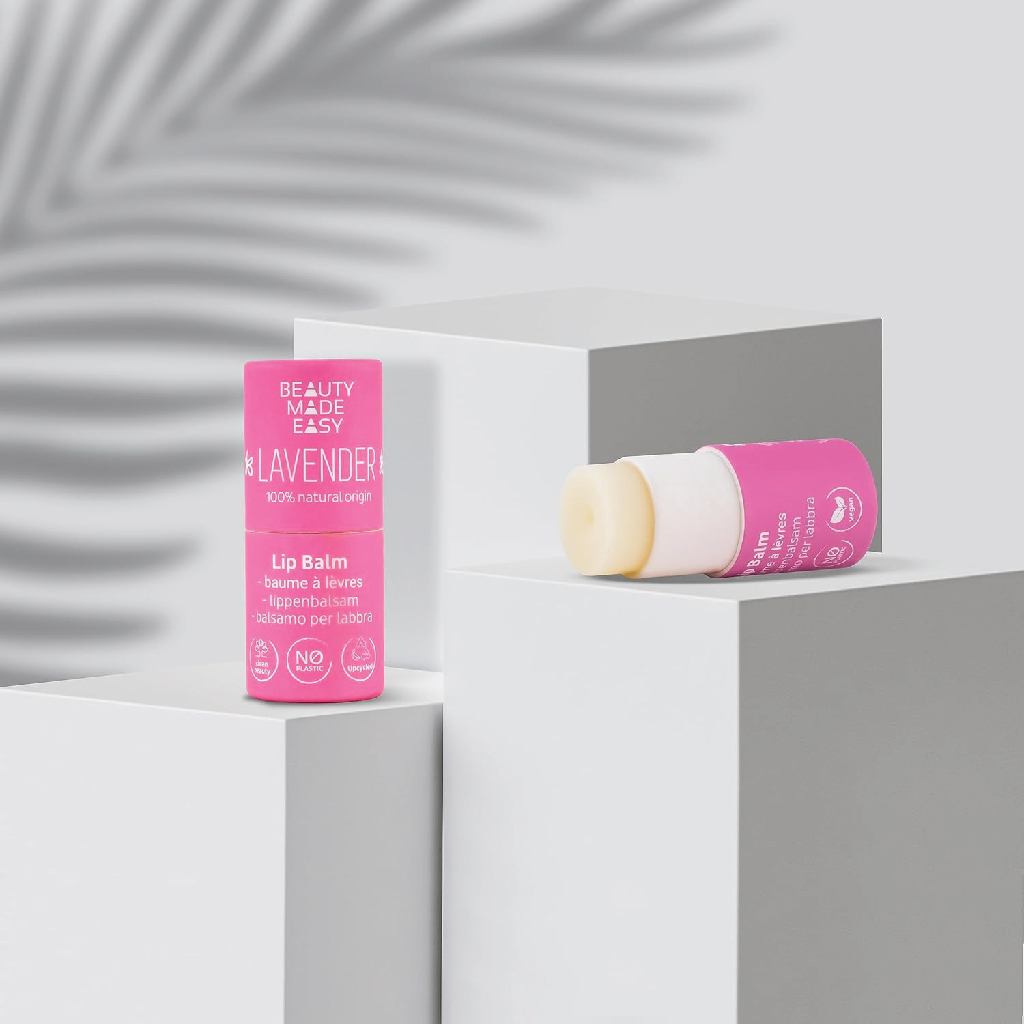 BME, Plastic Lip Balm Lavender, Soothing lip balm, 8 g