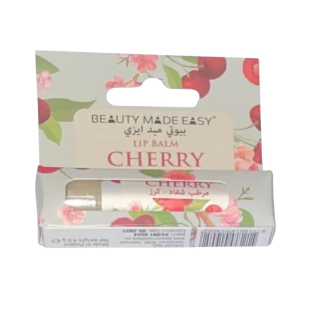 Beauty Made Easy, Plastic Lip Balm, Cherry 4.8g