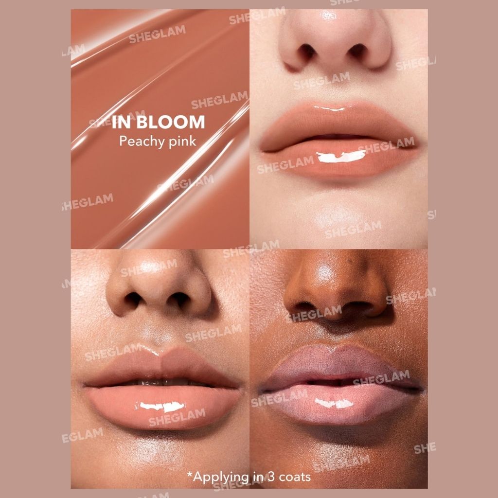Sheglam, Pout-Perfect Shine Lip Plumper, Nourishing Lip Volumizer, In Bloom