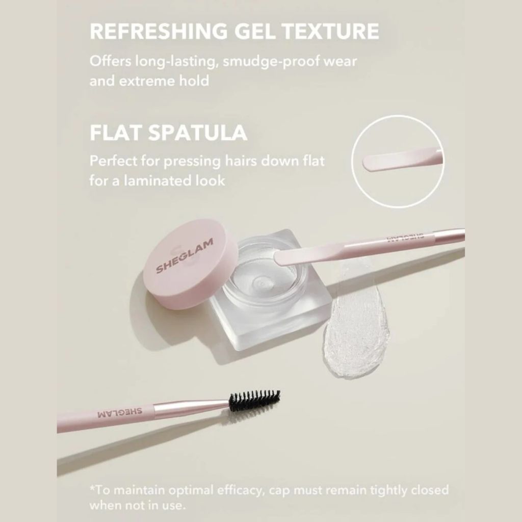 Sheglam, Set Me Up Brow Hold, Clear Long-Lasting Brow Gel, Crystal Clear