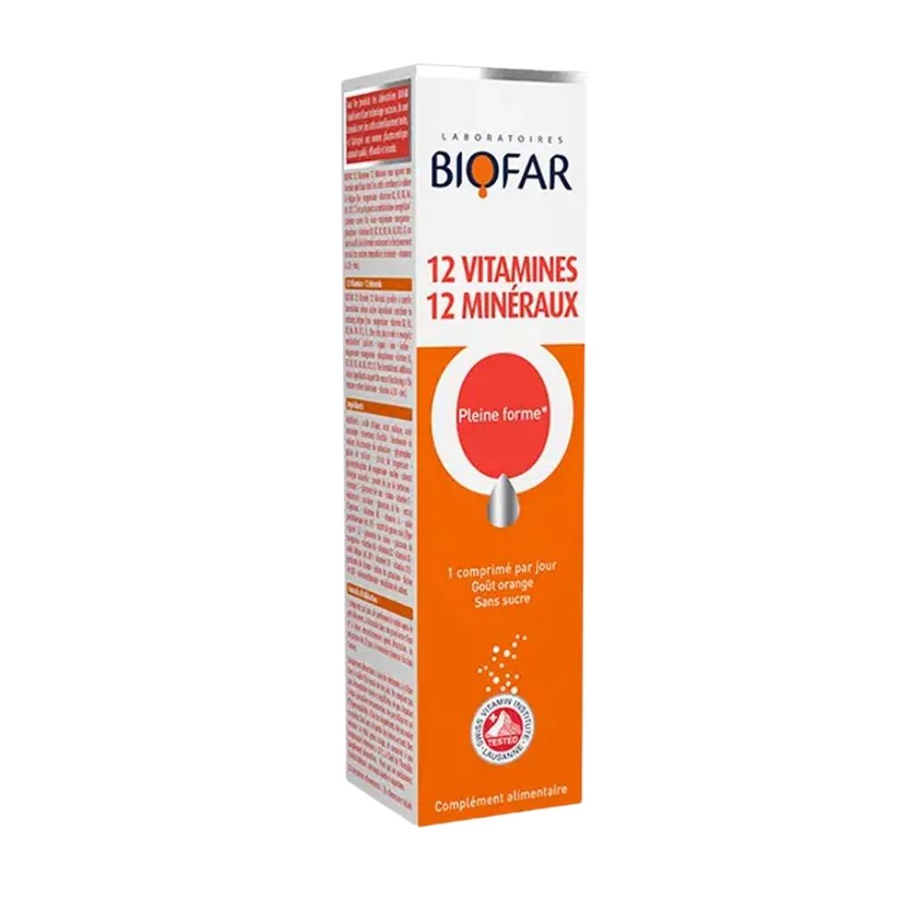 Biofar, Health Support, Medicinal tablets for health support, 12 Vitamines Mineraux 20 Tabs