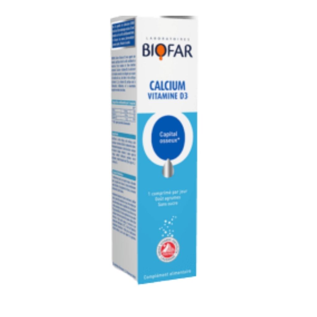 Biofar, Calcium and Vitamin D3 Tablets, Supports bone health and calcium absorption, 20 tablets