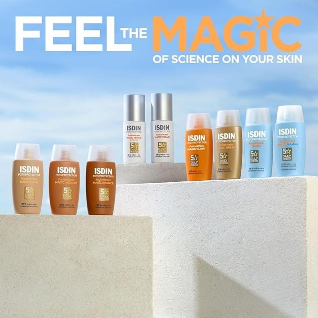 واقي الشمس ISDIN FOTOPROTECTOR FUSION WATER MAGIC SPF 50+ 50 مل عبوة ترويجية 1+50%