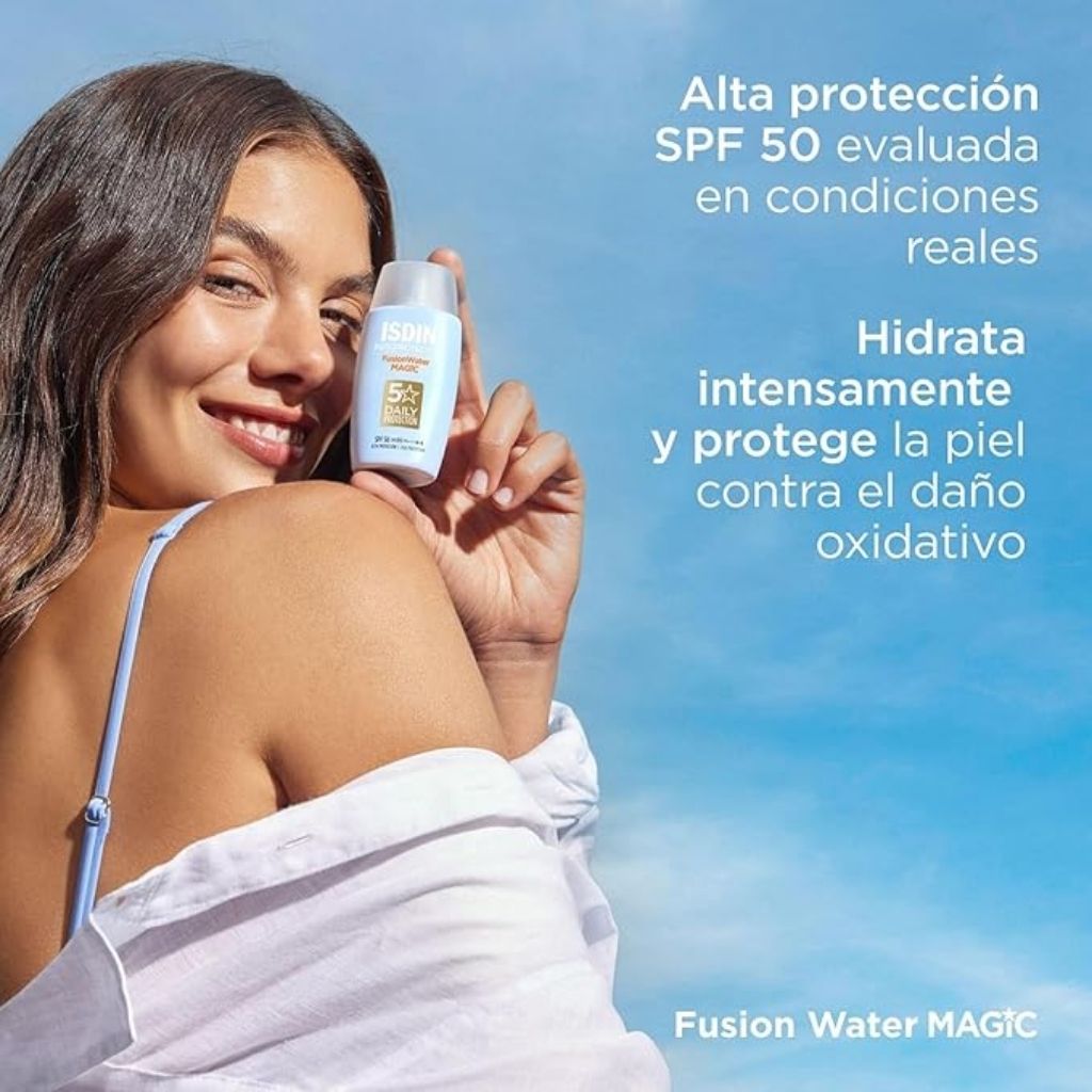 واقي الشمس ISDIN FOTOPROTECTOR FUSION WATER MAGIC SPF 50+ 50 مل عبوة ترويجية 1+50%