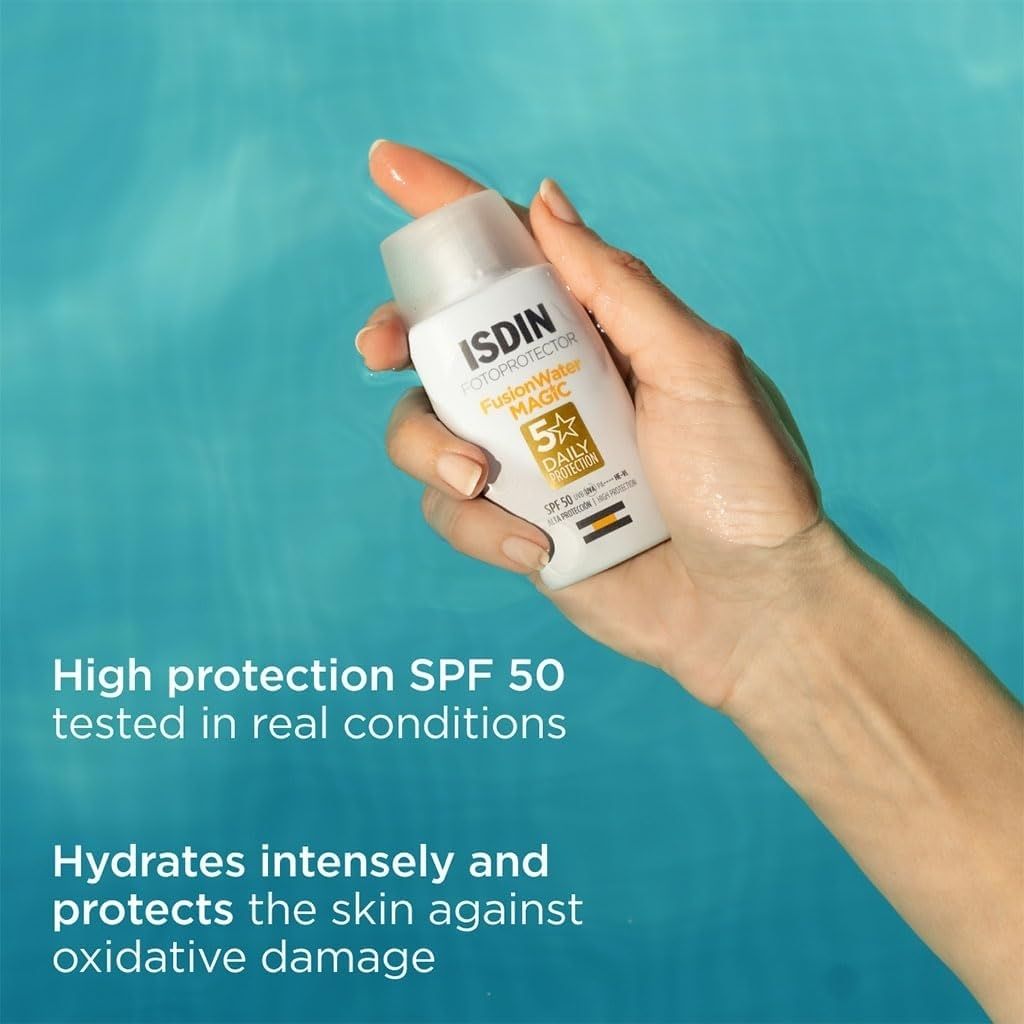 واقي الشمس ISDIN FOTOPROTECTOR FUSION WATER MAGIC SPF 50+ 50 مل عبوة ترويجية 1+50%