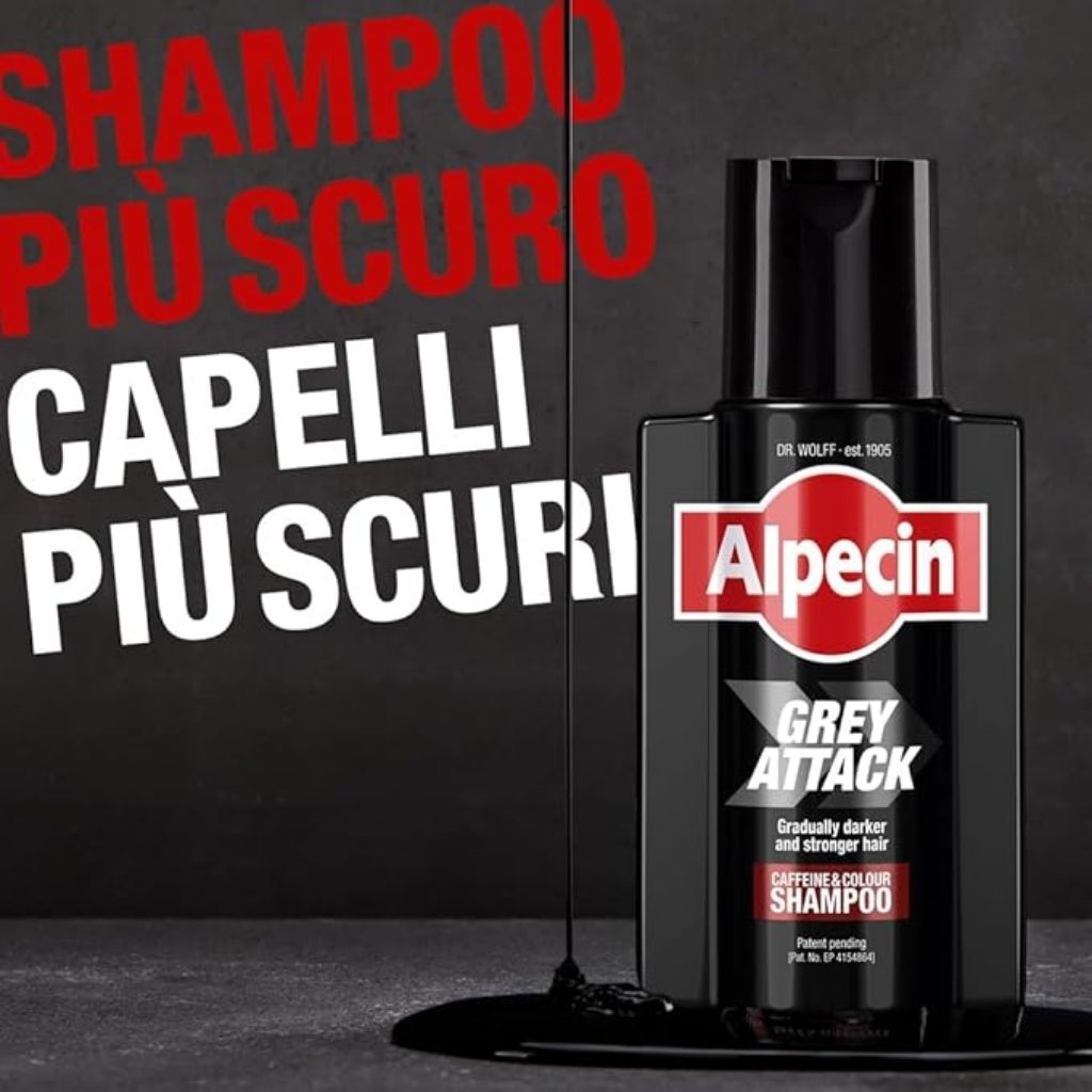 Alpecin, Grey Attack Shampoo, Grey-blending shampoo, 200 ml