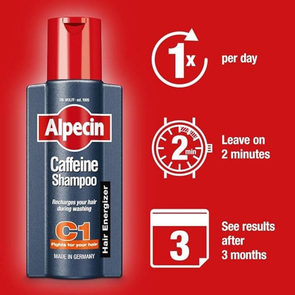 Alpecin, Caffeine Shampoo C1, Energizing shampoo, 250 ml