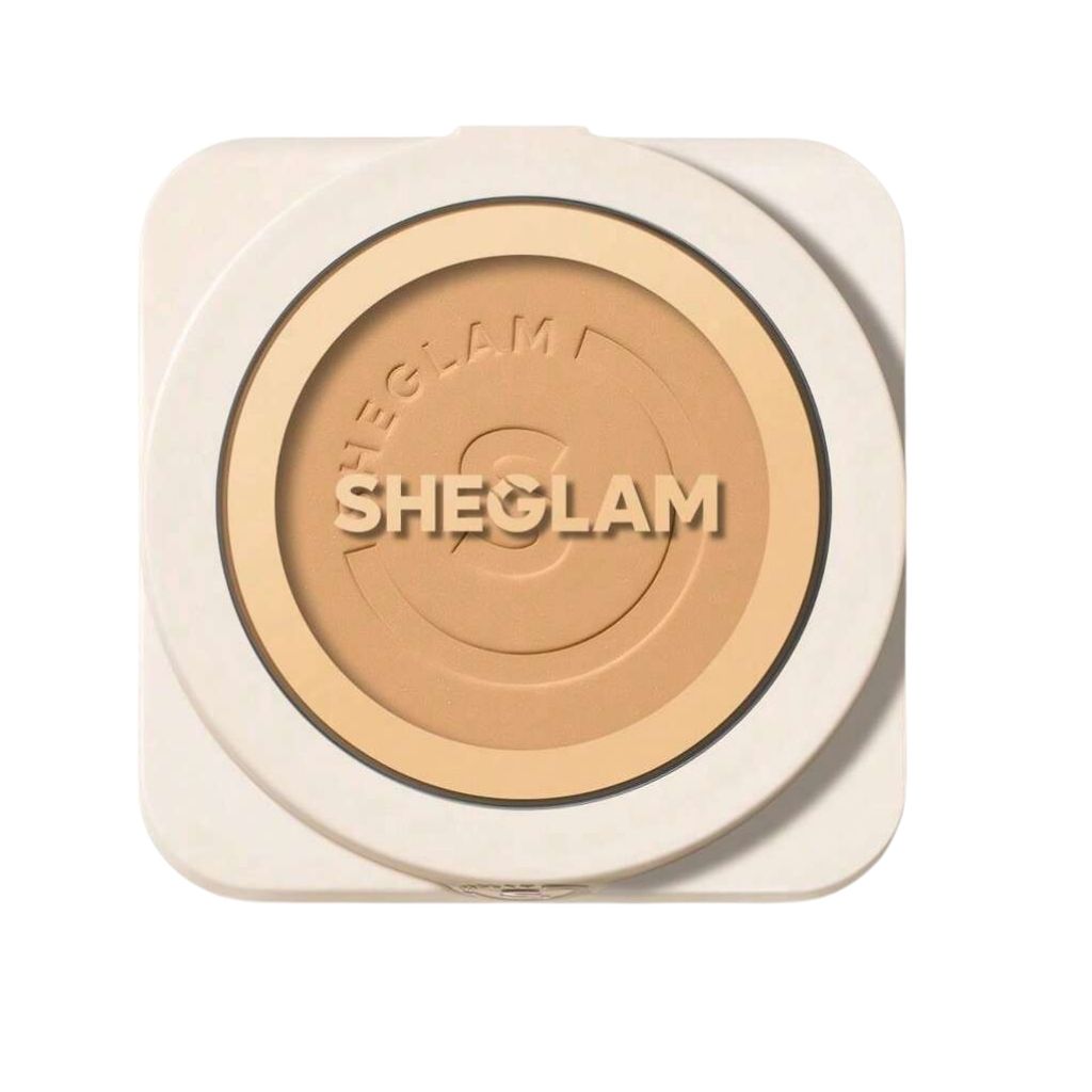 Sheglam Skin-Focus High Coverage Powder Foundation – Sand (Shine-Control) – Lightweight Serum Foundation