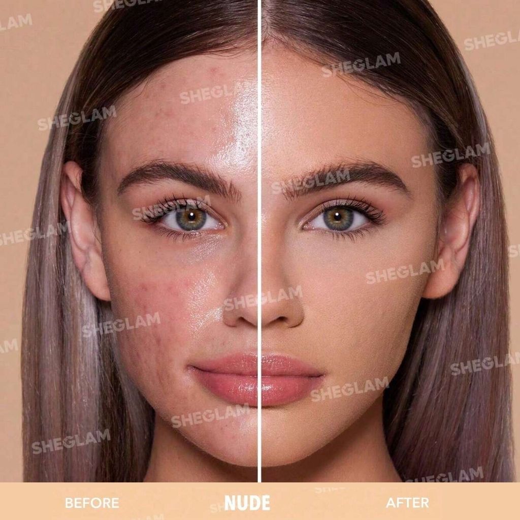 Sheglam Skin-Focus High Coverage Powder Foundation – Nude (Shine-Control)