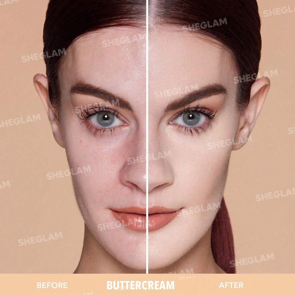 Sheglam Skin-Focus High Coverage Powder Foundation – Buttercream (Shine-Control)