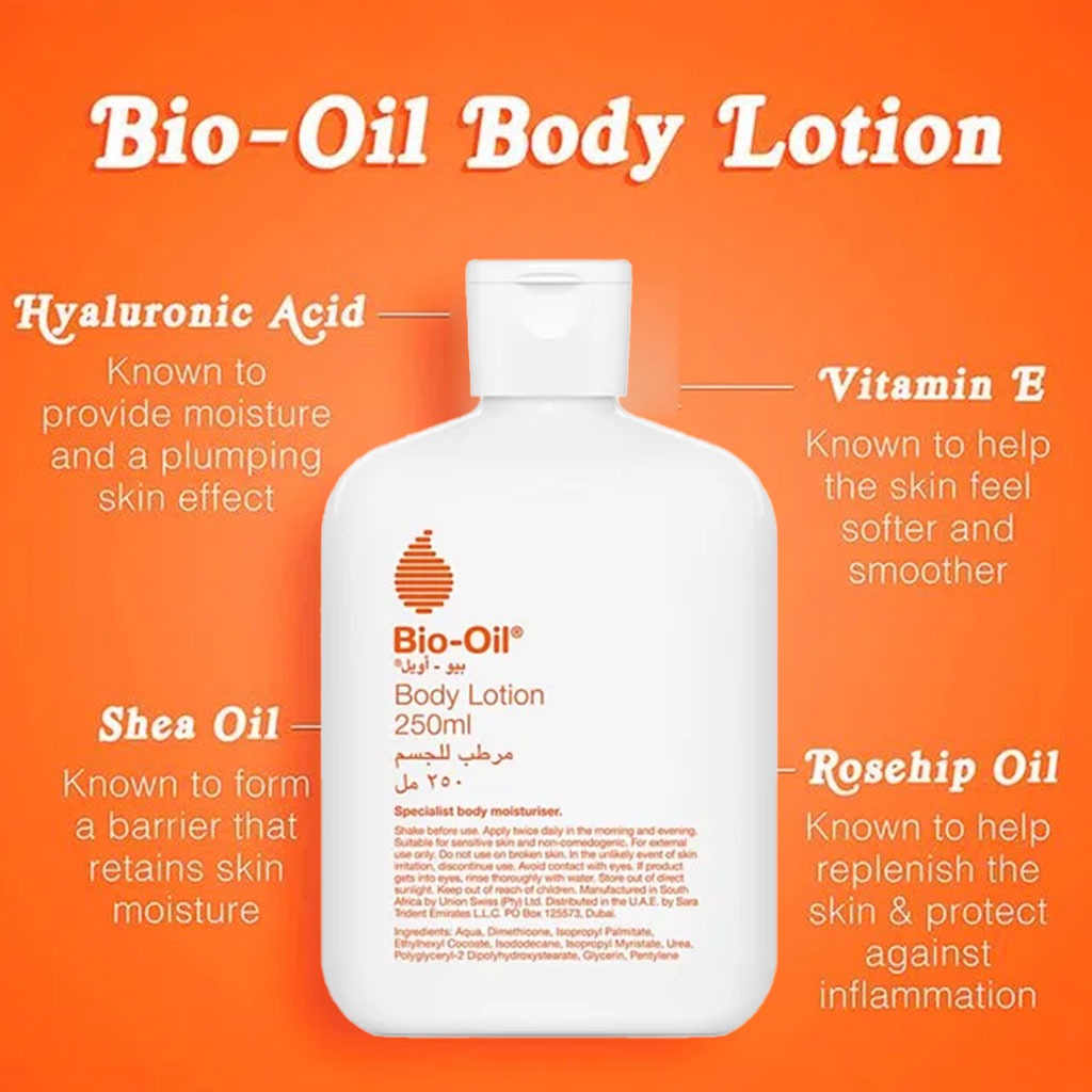 Bio Oil, Ultra Light Daily Moisturiser Body Lotion for Dry Skin, Hydrating body lotion for dry skin, 250 ml