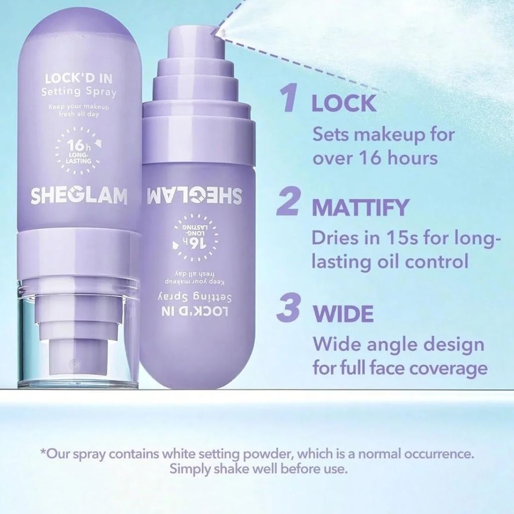 Sheglam Lock’d In Setting Spray (Long-Lasting Makeup Setter)