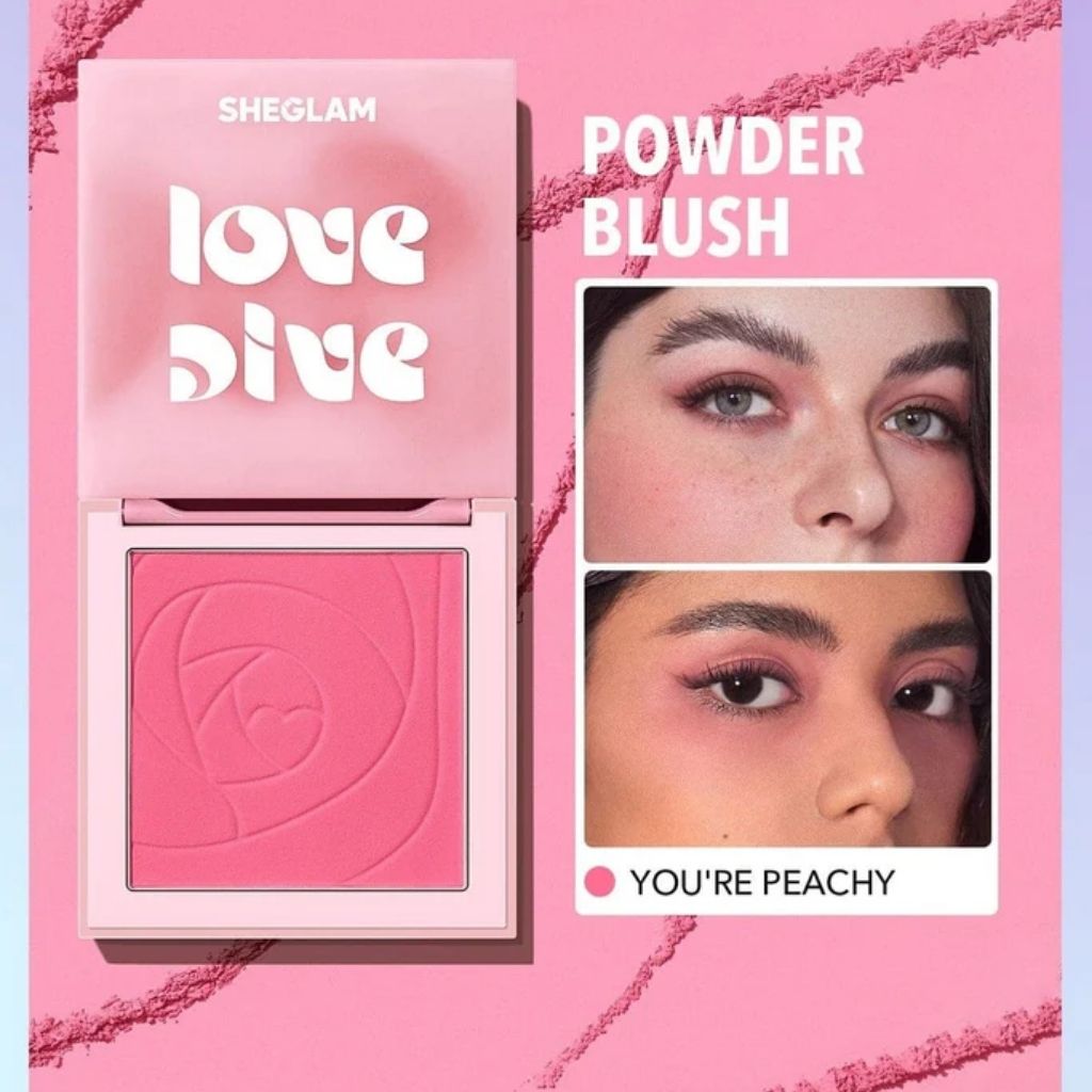 Sheglam Love Dive Tender Heart Powder Blush – You’re Peachy (Soft-Focus Finish)