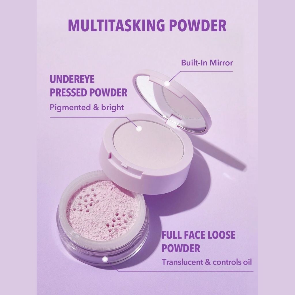 Sheglam Insta-Ready Face & Under Eye Setting Powder Duo – Translucent (Blur & Brighten)