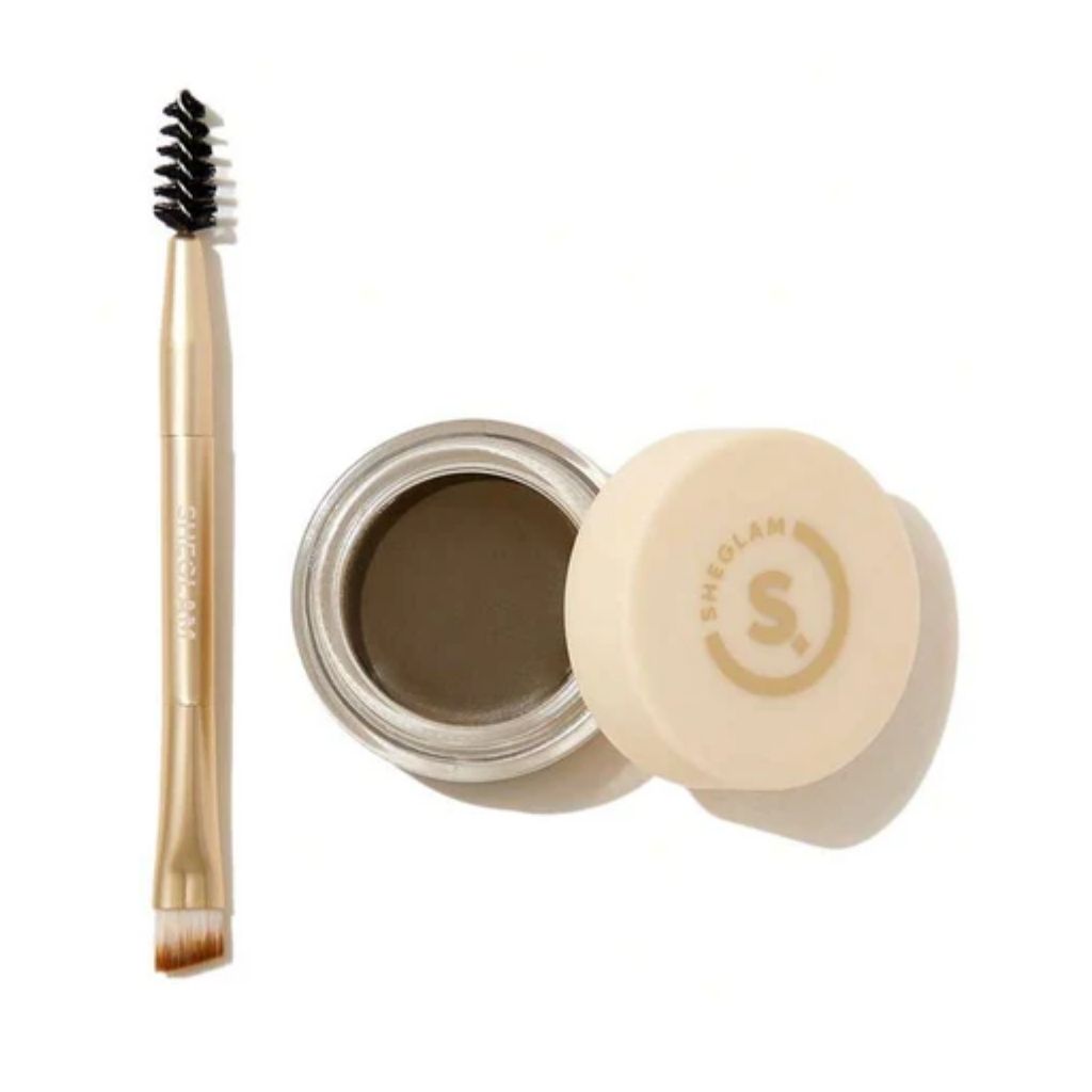 Sheglam, Boss Brow Waterproof Pomade – Soft Brown, 24-hour hold waterproof brow pomade, standard size