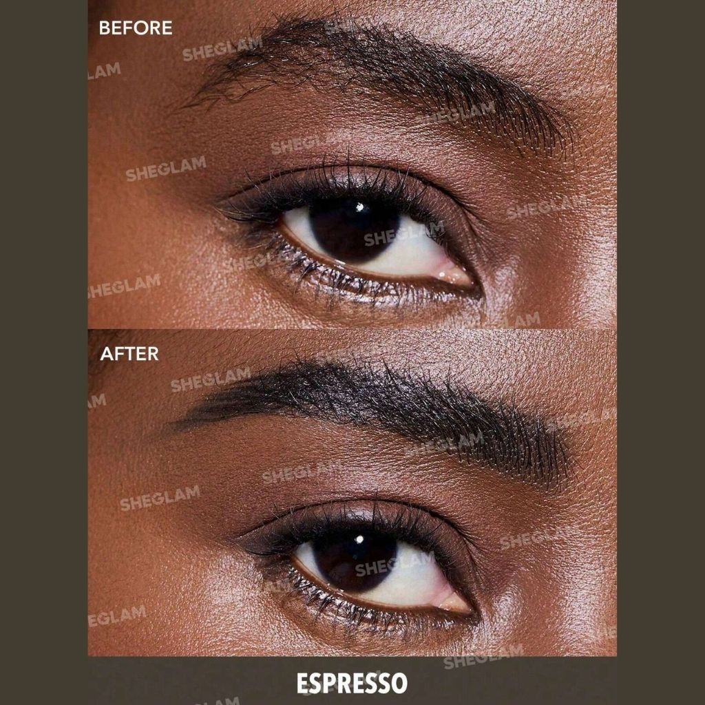 Sheglam, Genius Eyebrow Stamp Espresso, Quick-fill eyebrow stamp for natural brows, 1 stamp