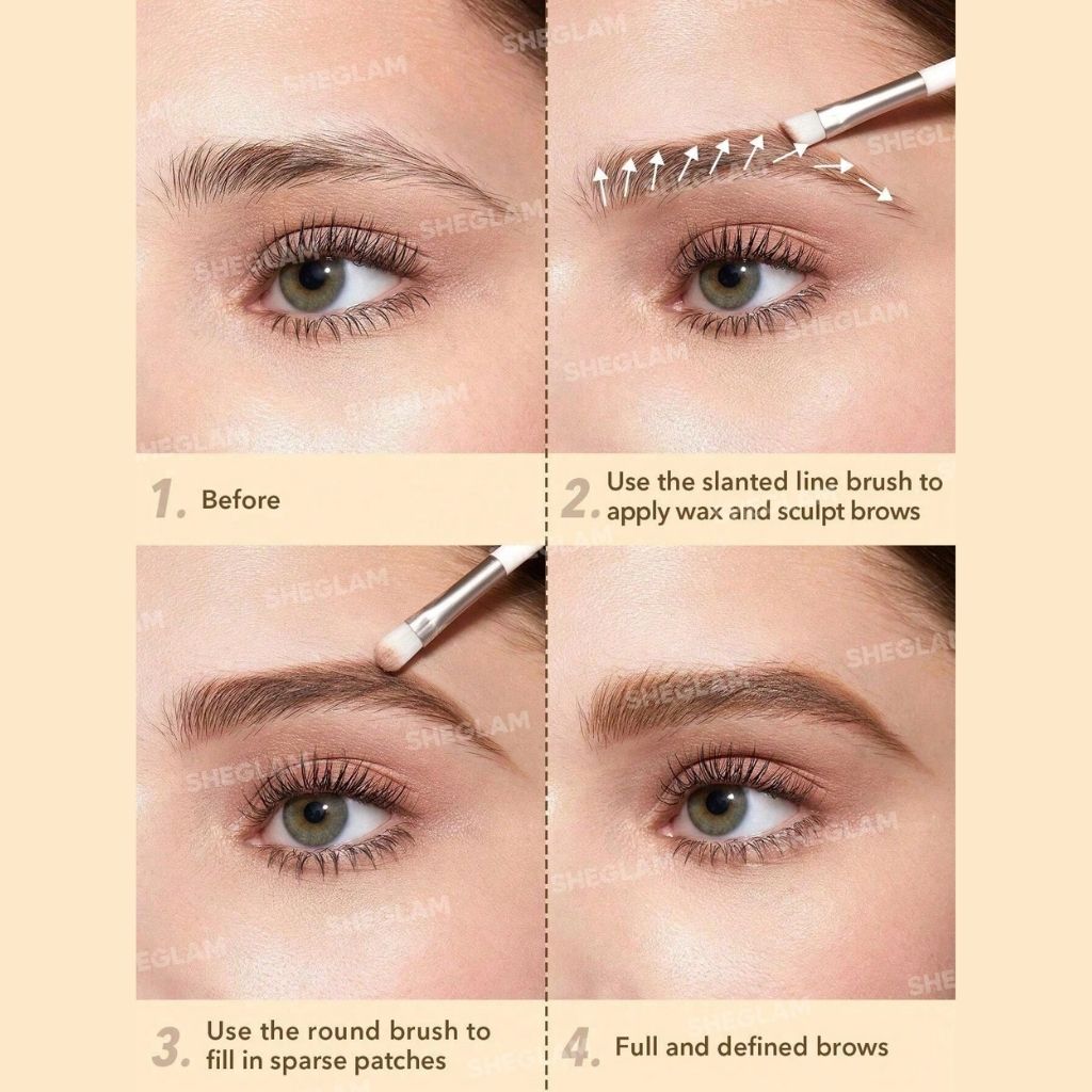 Sheglam Full-Filled Eyebrow Palette – 102 Ash Brown (Powder Duo + Tools)