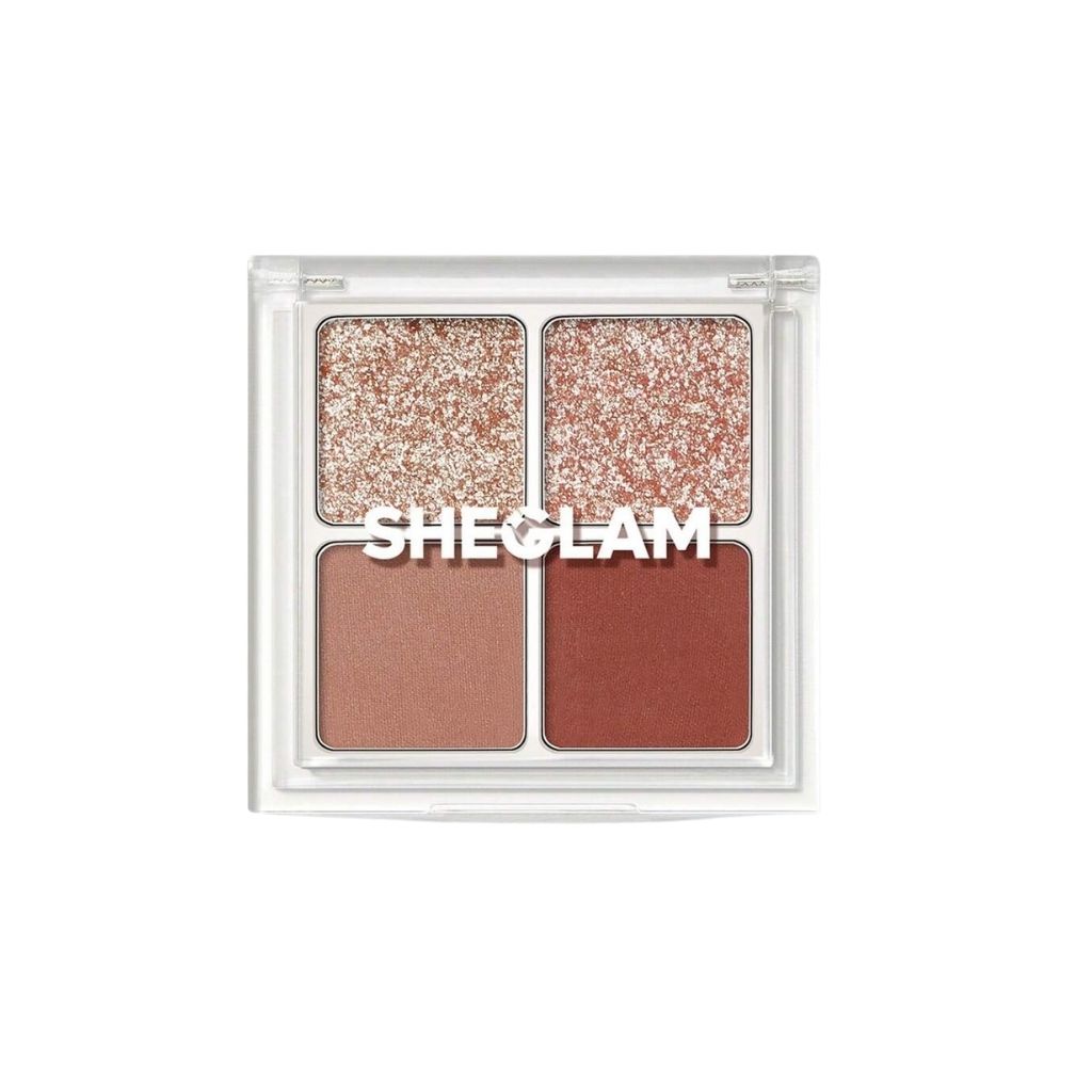 Sheglam, Cosmic Crystal Eyeshadow Quad – Spellbound, Four-color sparkle eyeshadow palette, standard size