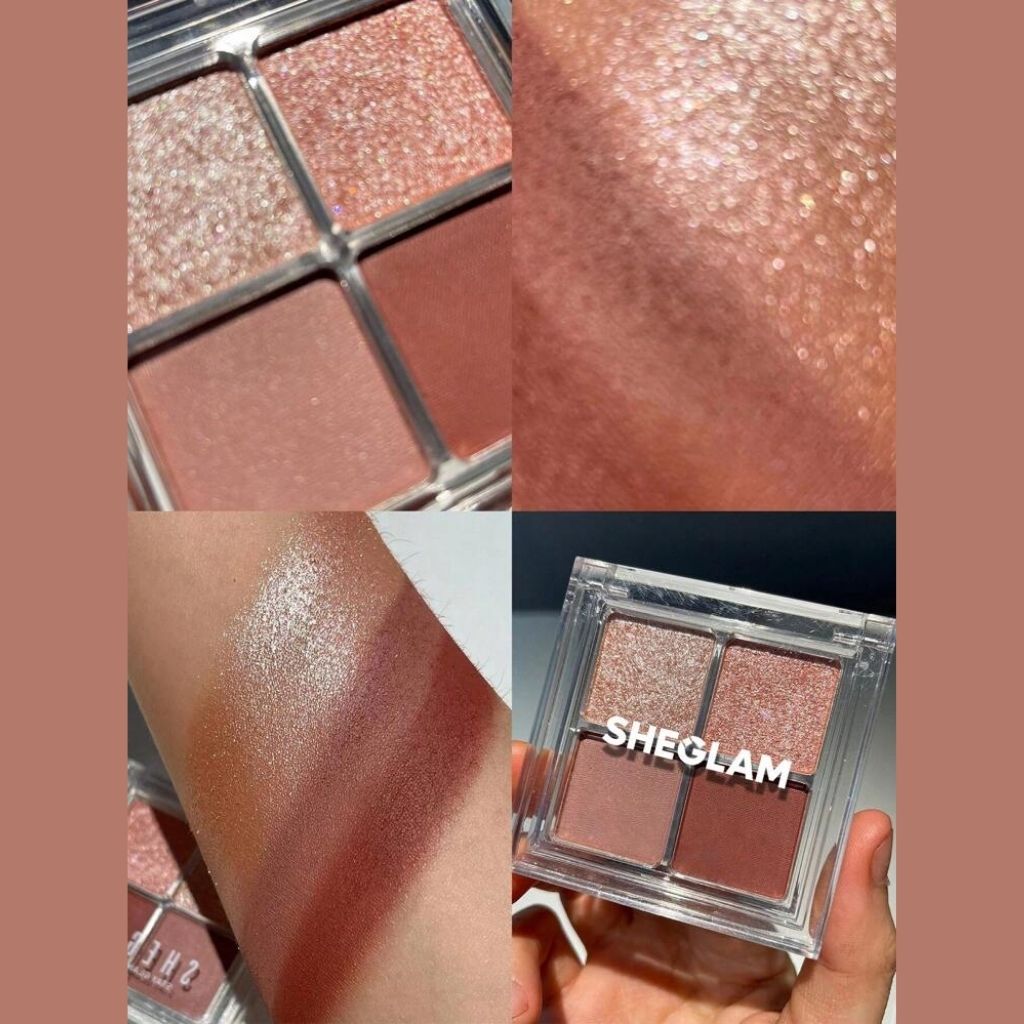 Sheglam, Cosmic Crystal Eyeshadow Quad – Spellbound, Four-color sparkle eyeshadow palette, standard size