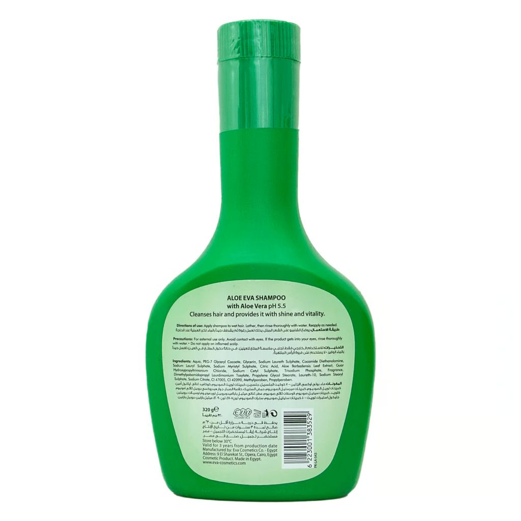 Aloe Eva, Shampoo with Aloe Vera, Moisturizing shampoo with aloe vera extract, 320g