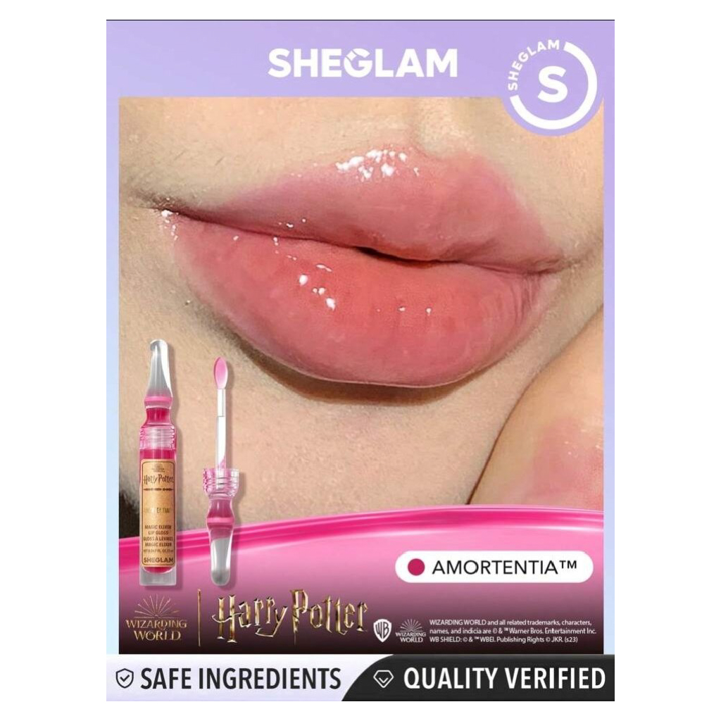 Sheglam, Magic Elixir Lip Gloss – Amortentia™, Shimmering lip gloss inspired by Harry Potter, standard size