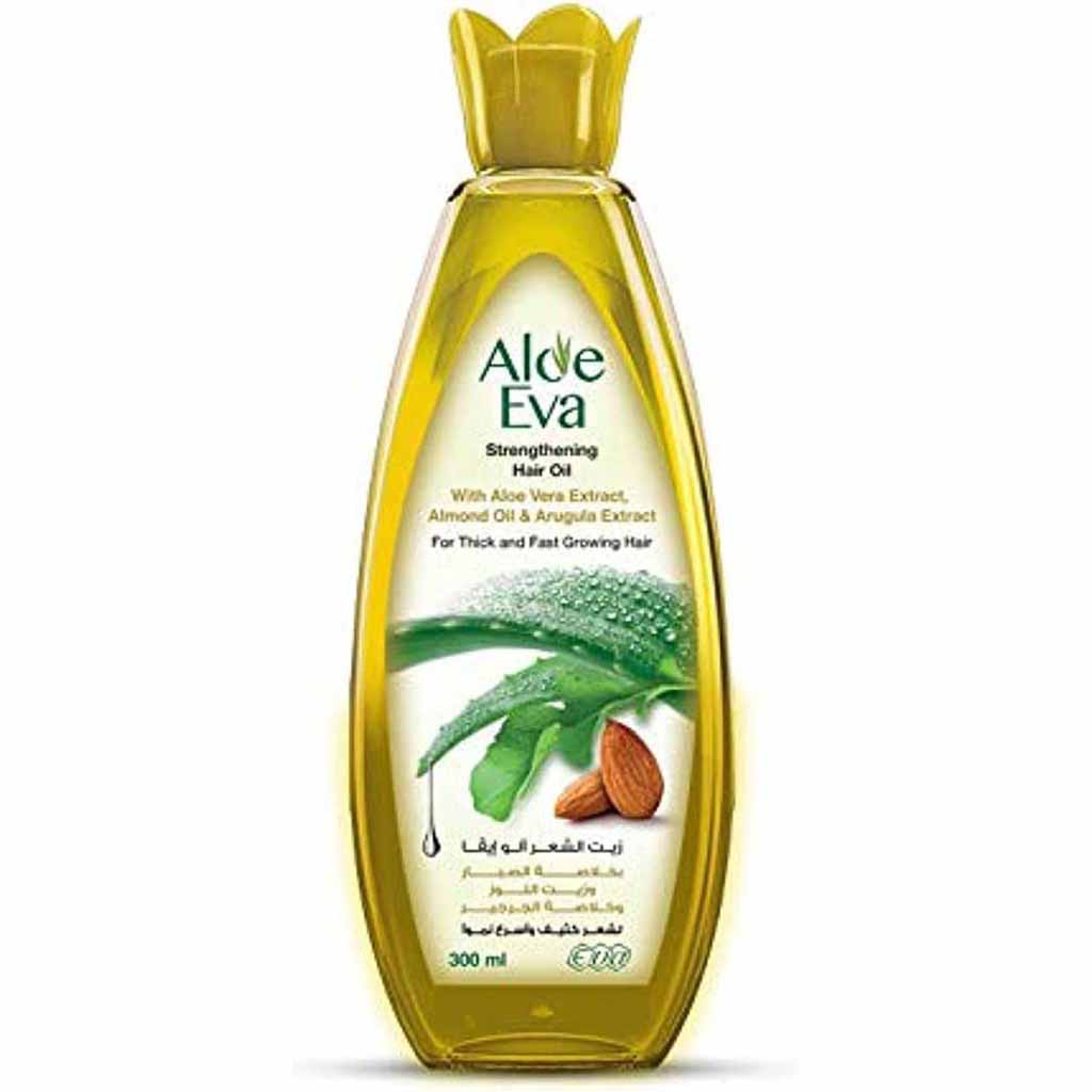 Aloe Eva Strengthening Hair Oil With Aloe Vera & Almond Oil, 300 ml