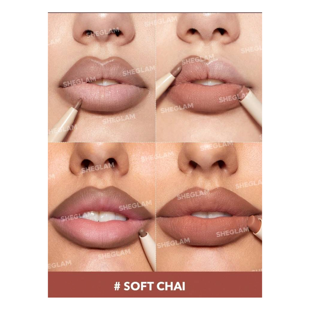 Sheglam Glam 101 Lipstick & Liner Duo – Soft Chai (Define + Fill)