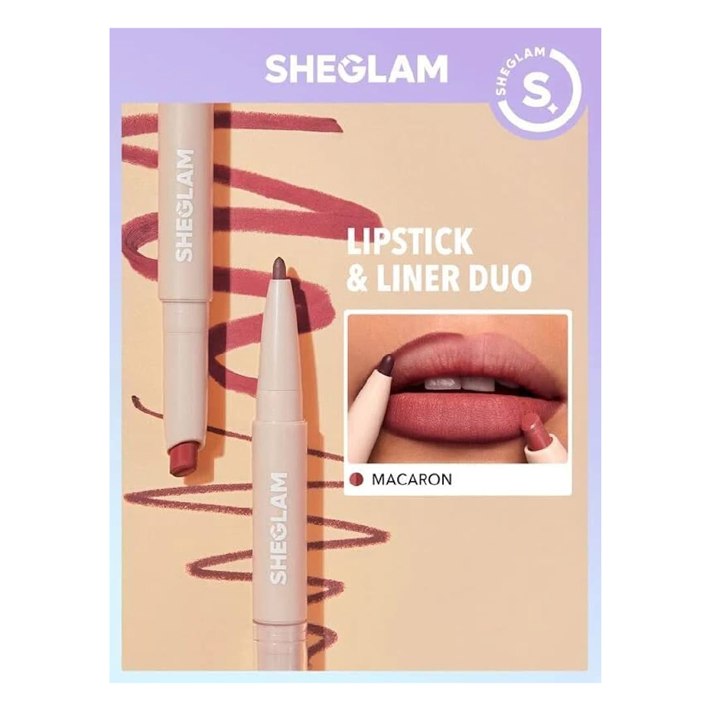 Sheglam Glam 101 Lipstick & Liner Duo – Macaron (Define + Fill)