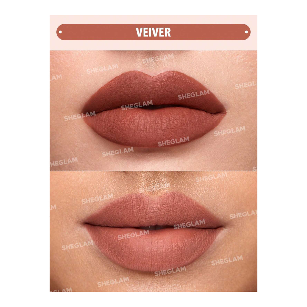 Sheglam Matte Allure Liquid Lipstick – Vetiver (Velvet-Matte, Full-Cover)