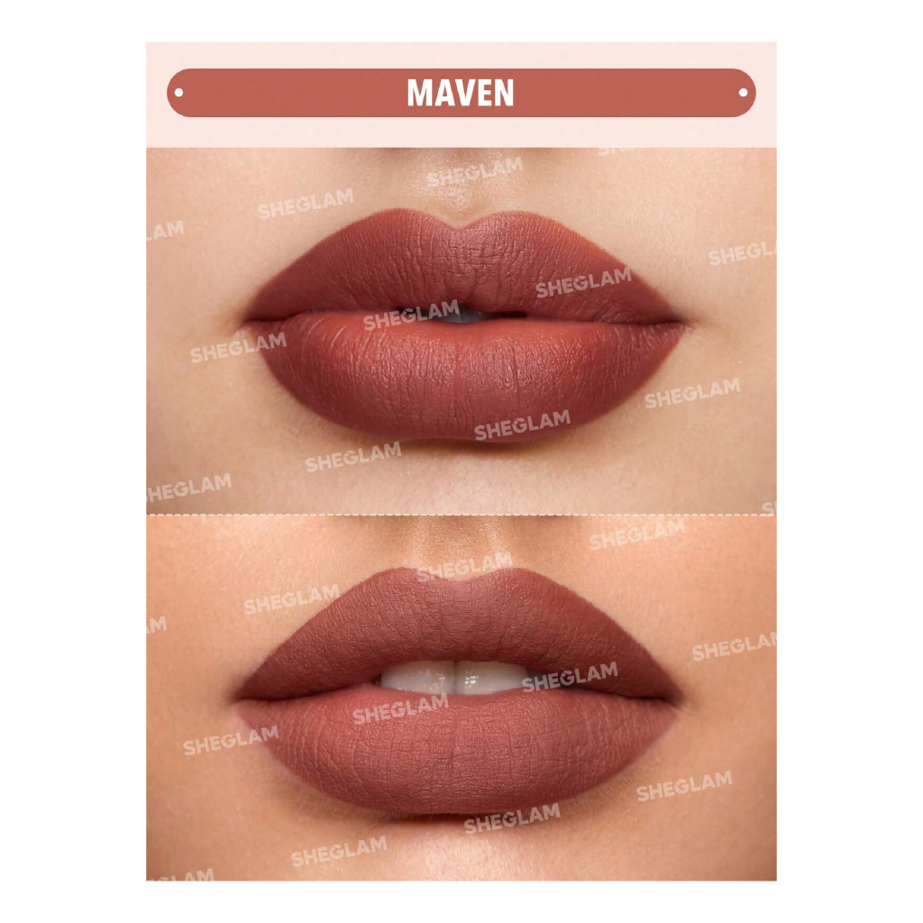 Sheglam Matte Allure Liquid Lipstick – Maven (Velvet-Matte, Full-Cover)