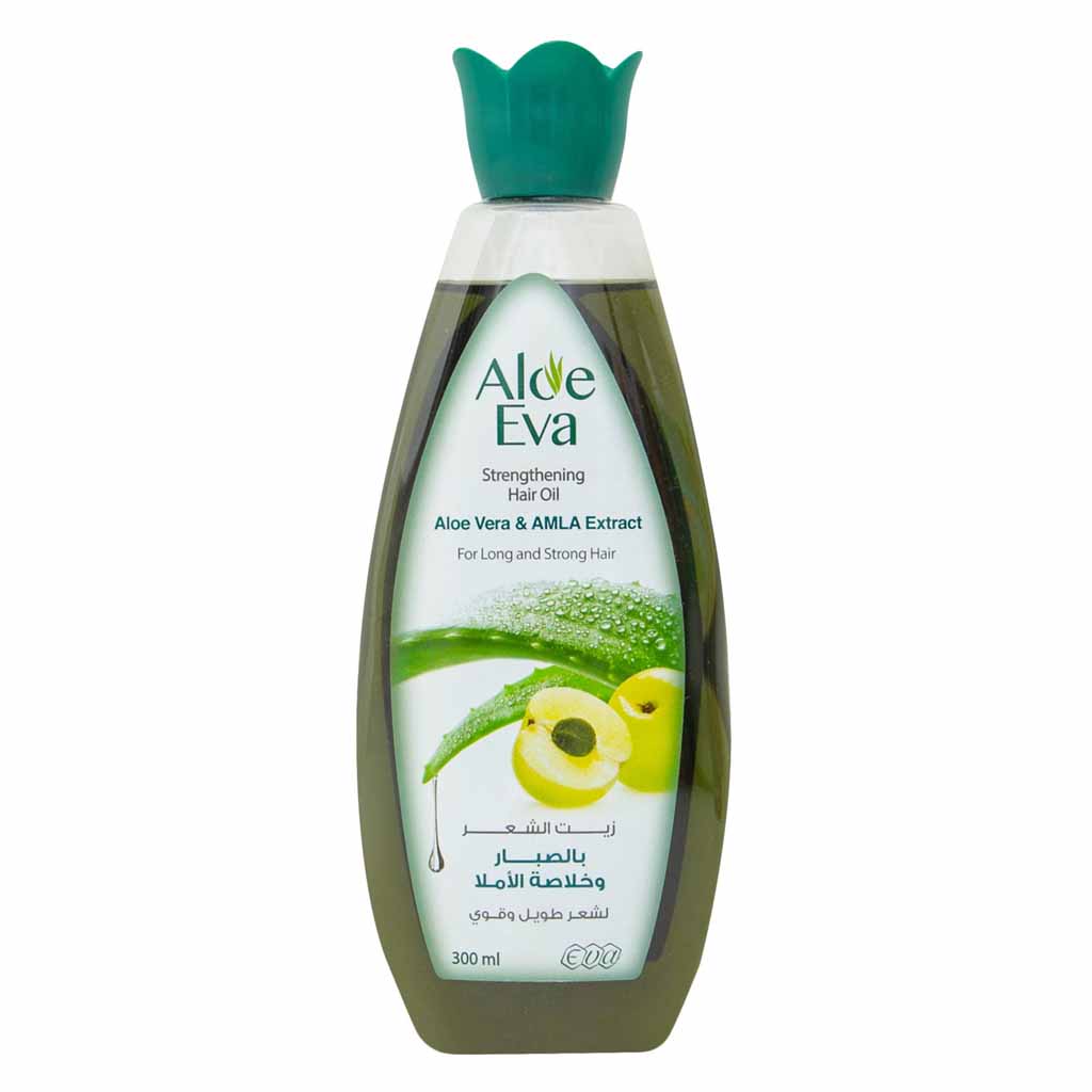 Aloe Eva, Aloe Vera and amla extract strengthening hair oil, Fortifying oil for hair growth and shine, 300 ml