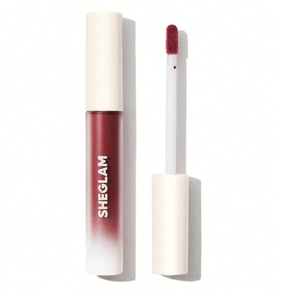 Sheglam Matte Allure Liquid Lipstick – Crimson (Velvet-Matte, Full-Cover)