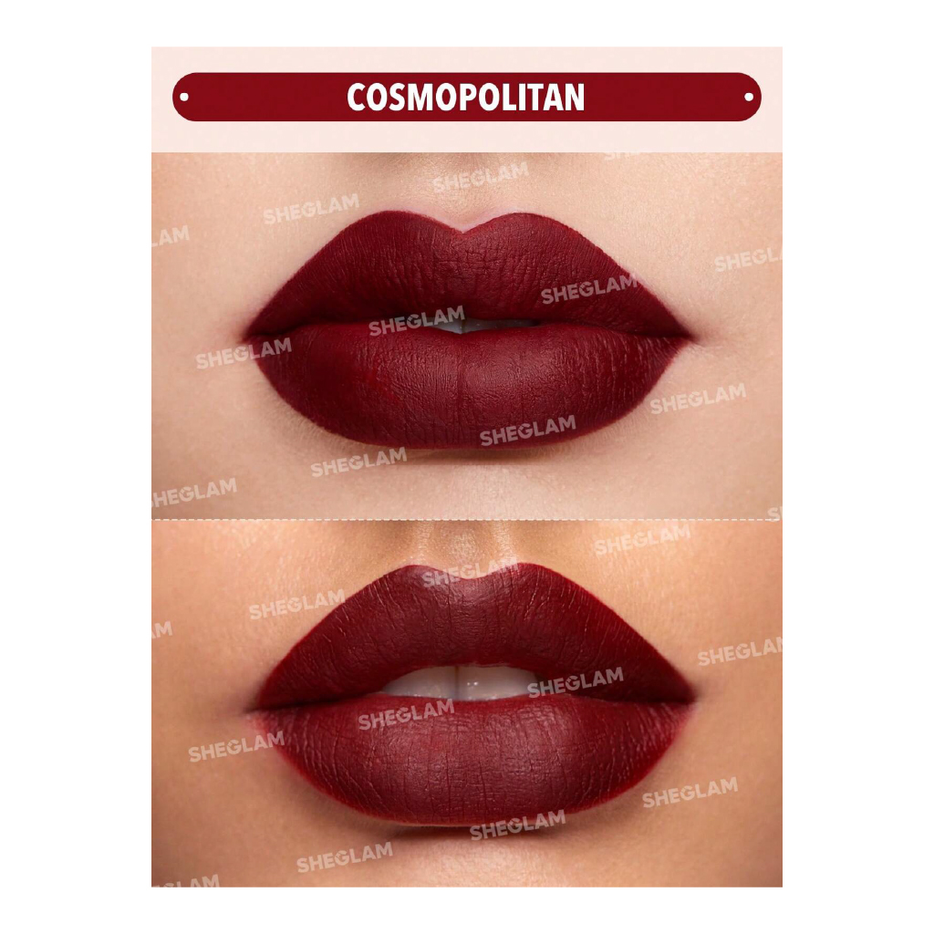 Sheglam, Matte Allure Liquid Lipstick – Cosmopolitan, Velvet-matte liquid lipstick with full coverage, standard size