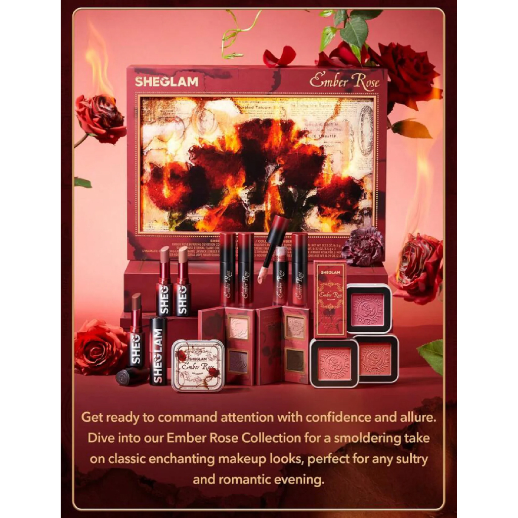 Sheglam, Ember Rose Collection, Luxurious makeup collection with rose-inspired shades
