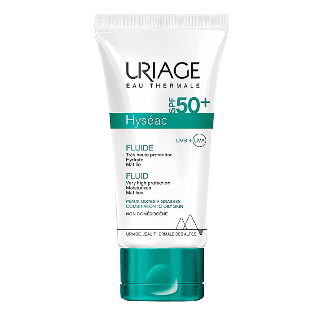 Uriage, Hyseac Fluide SPF 50+, High-protection mattifying fluid for oily acne-prone skin, 50ml