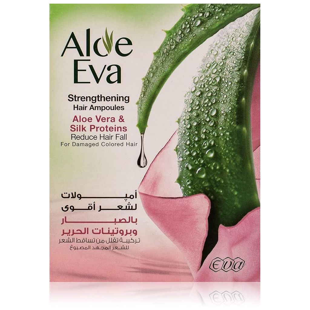 Aloe Eva Hair Ampoules With Silk Proteins Reduce Hair Fail 15 ml