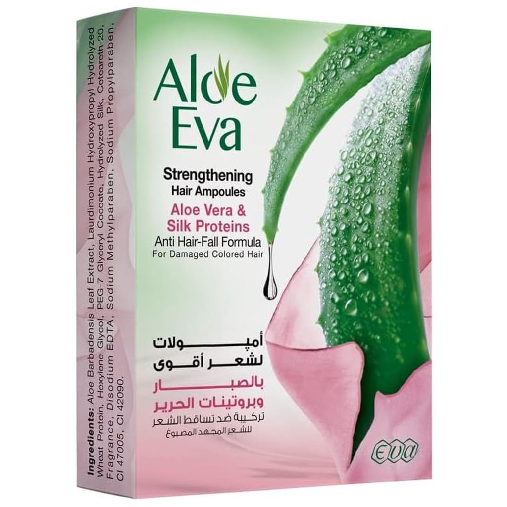 Aloe Eva Hair Ampoules With Silk Proteins Reduce Hair Fail 15 ml