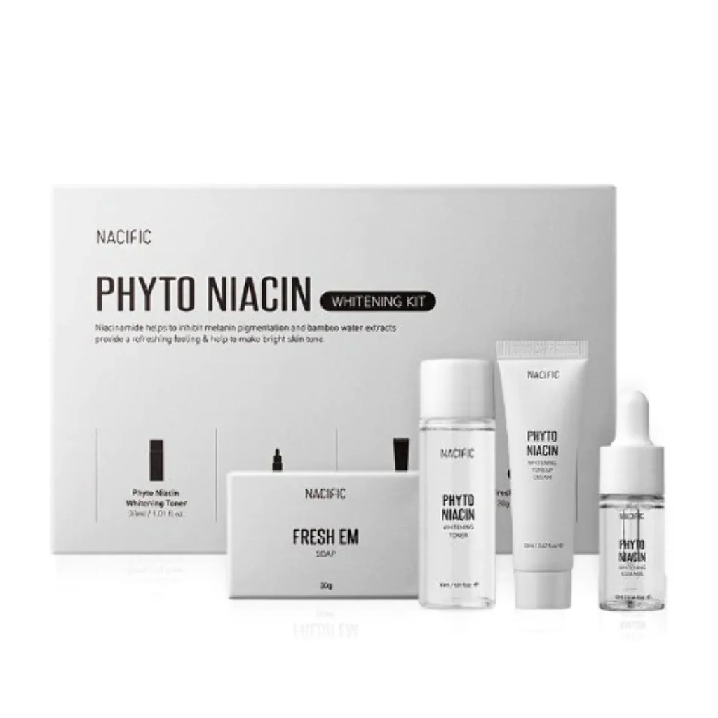 Nacific, Phyto Niacin Whitening Kit, Skin brightening kit with niacinamide and plant extracts