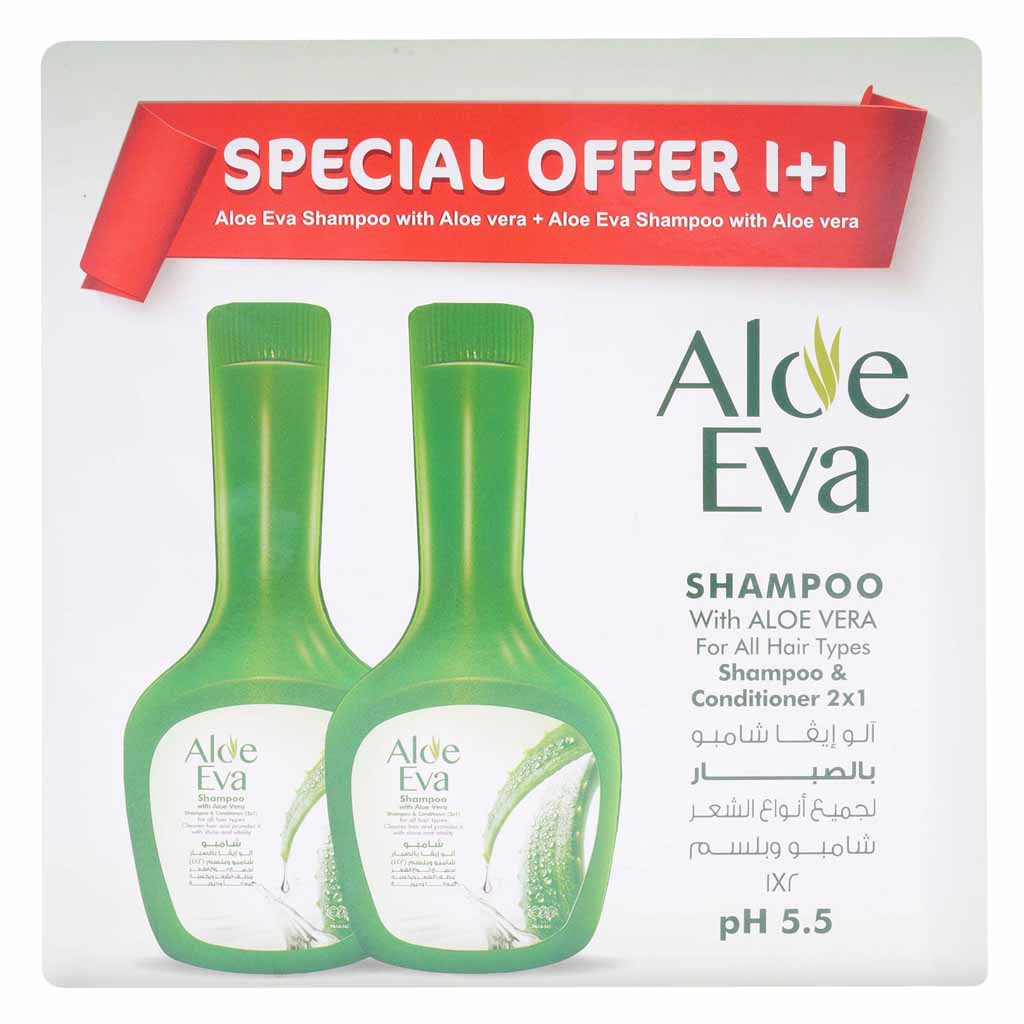Aloe Eva, Aloe Vera Shampoo and Conditioner, Soothing hair care with moisturizing aloe, 320 ml