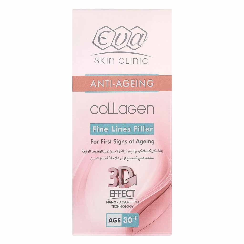 Eva Skin Clinic, Anti-Ageing Collagen 3D Effect Fine Line Filler Cream, Reduces fine lines and improves skin elasticity, 50 ml