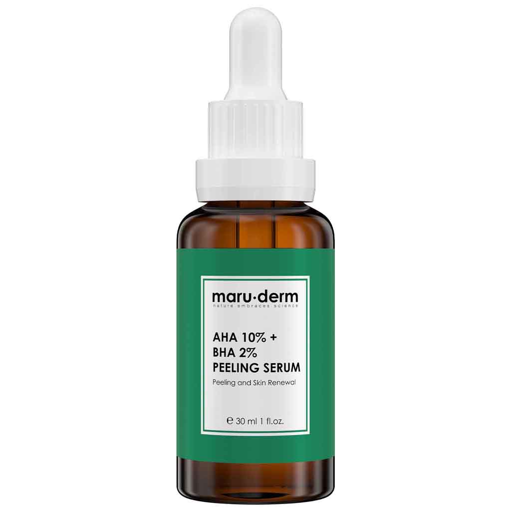 Maruderm, AHA 10% and BHA 2% Peeling Serum, Exfoliating serum for skin renewal, 30ml
