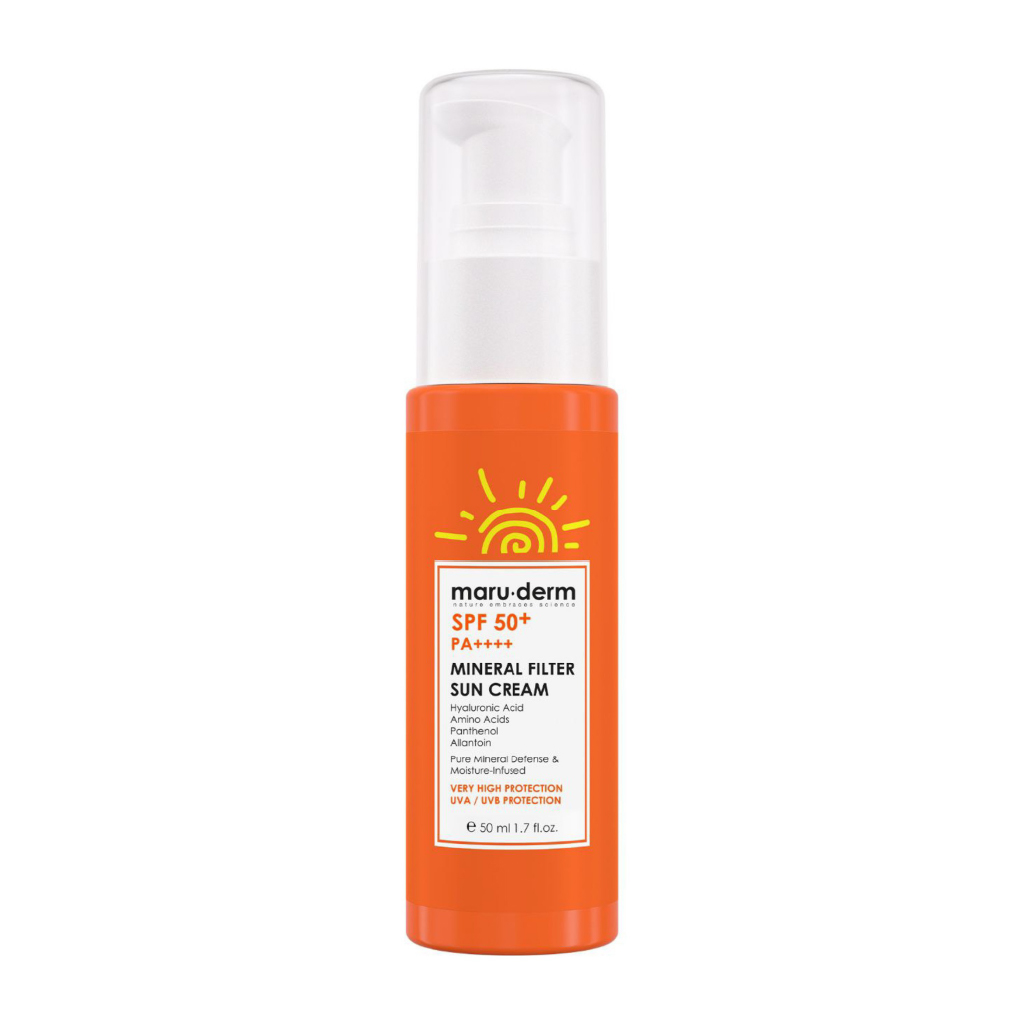 Maruderm, SPF 50+ Mineral Filter Sun Cream, High protection mineral sunscreen cream, 50ml