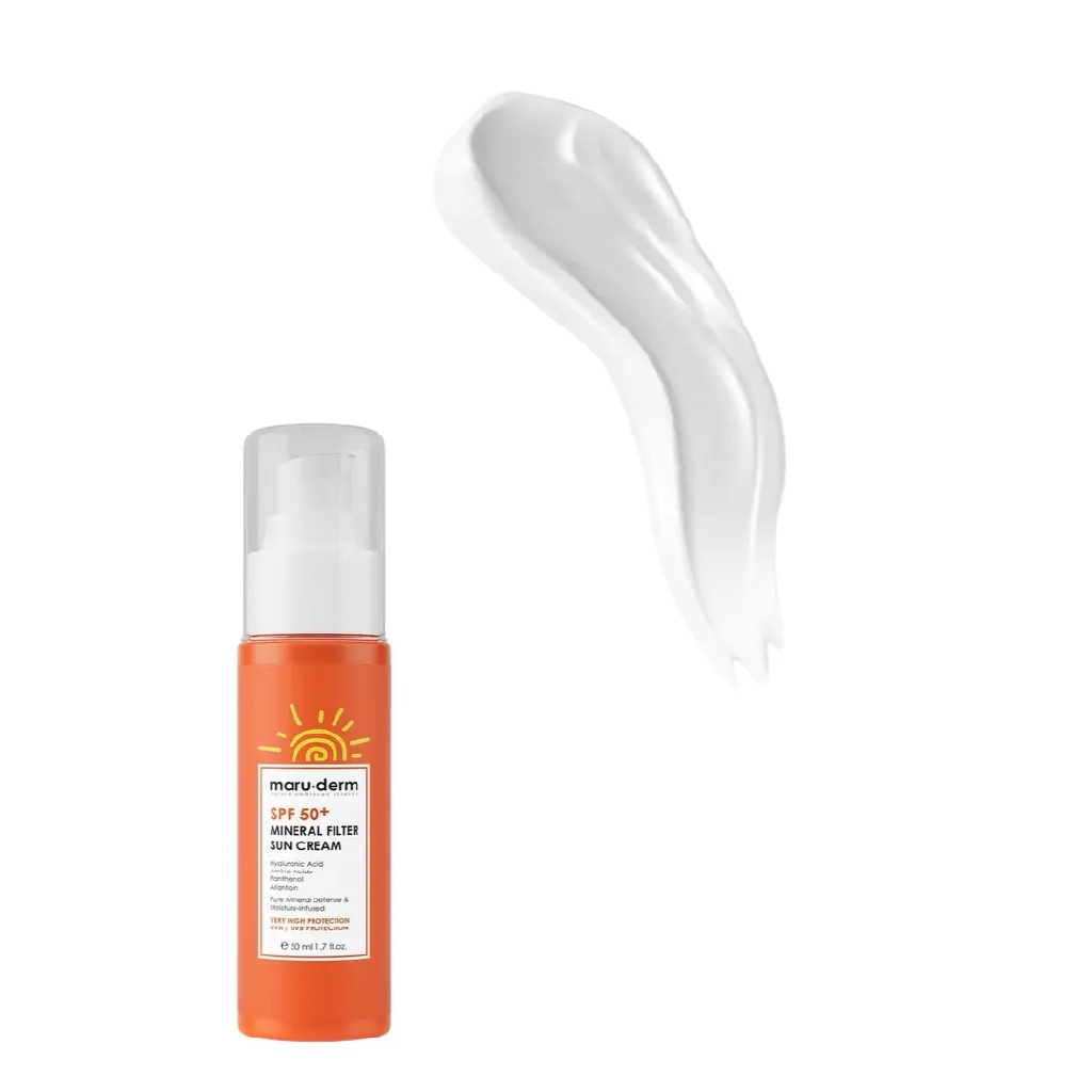Maruderm, SPF 50+ Mineral Filter Sun Cream, High protection mineral sunscreen cream, 50ml