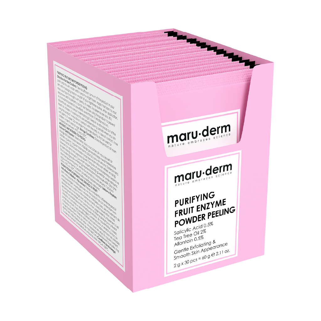 Maruderm, Purifying Fruit Enzyme Powder Peeling, Deep cleansing exfoliating powder with fruit enzymes, 60g