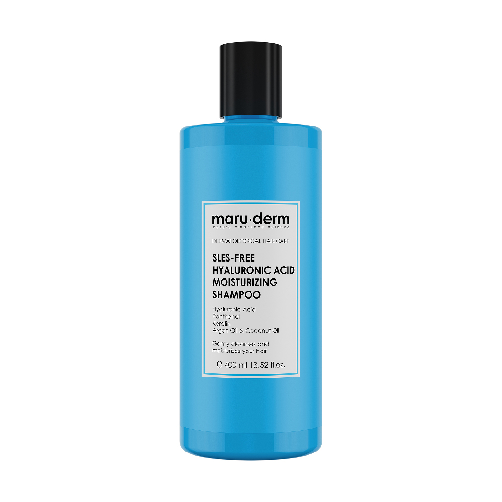 Maruderm, SLES-Free Hyaluronic Acid Moisturizing Shampoo, Hydrating sulfate-free shampoo with hyaluronic acid, 400ml