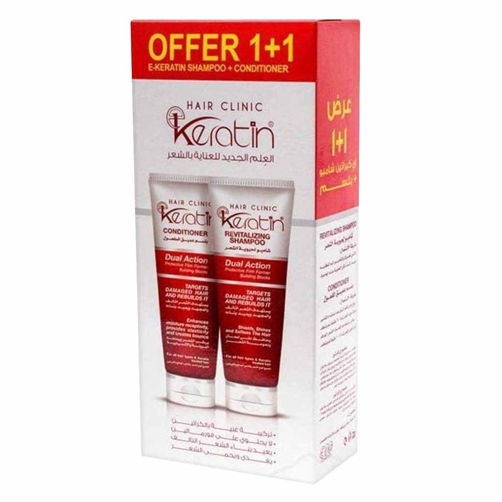 Ekeratin, Intensive Repair Shampoo and Conditioner, Dual-action shampoo and conditioner for hair repair, 230ml each