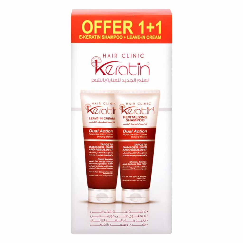 Ekeratin, Hair Clinic Leave-In Cream Shampoo, Leave-in cream shampoo for smooth and manageable hair, 230ml