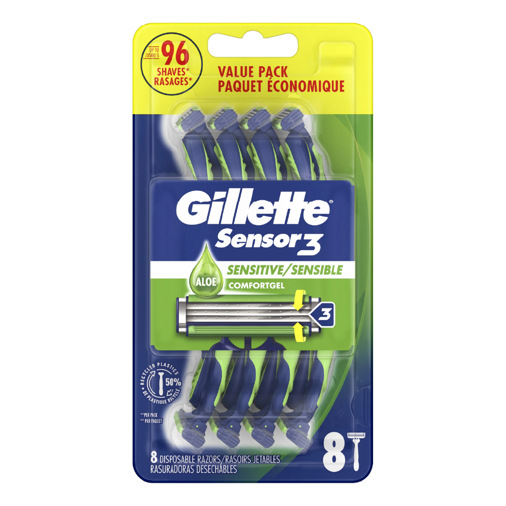 GILLETE BLUE 3 SENSITVE TOUCH OF ALOE (8)