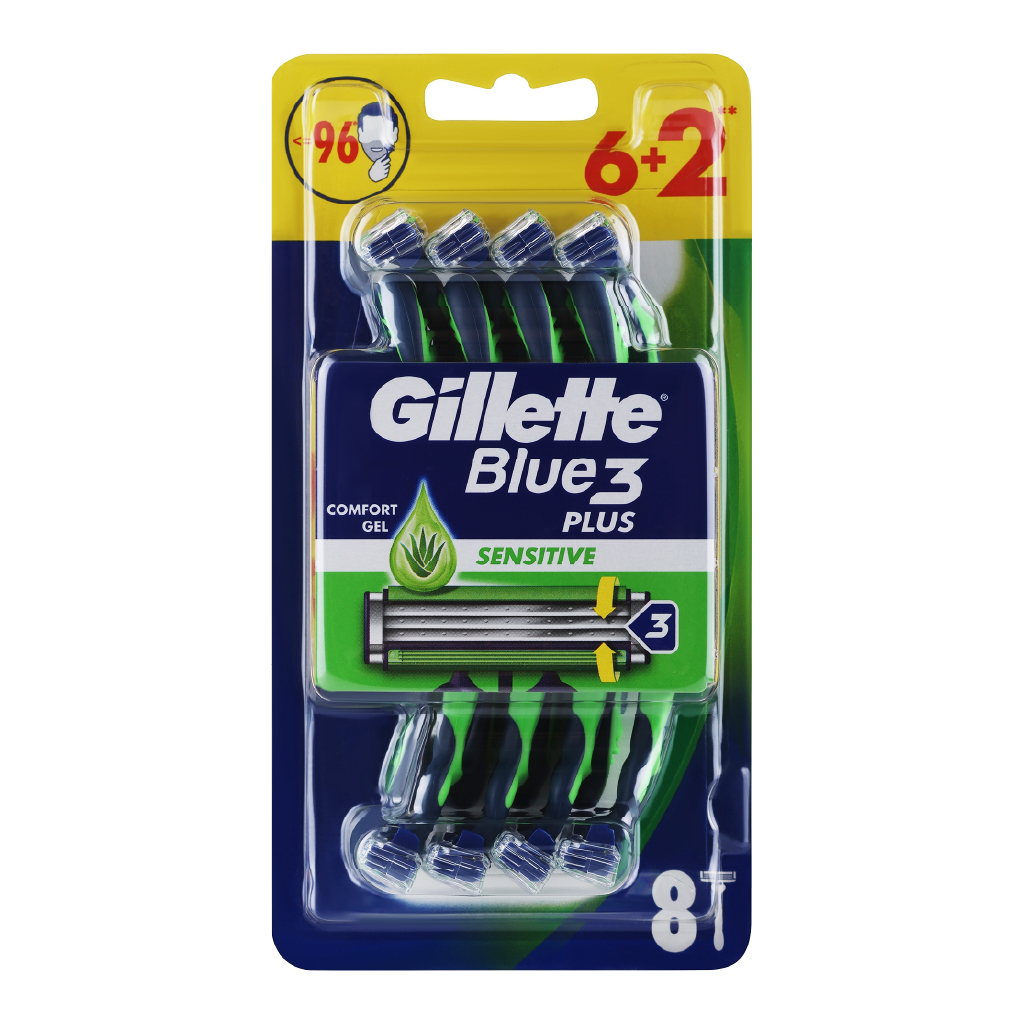 GILLETE BLUE 3 SENSITVE TOUCH OF ALOE (8)