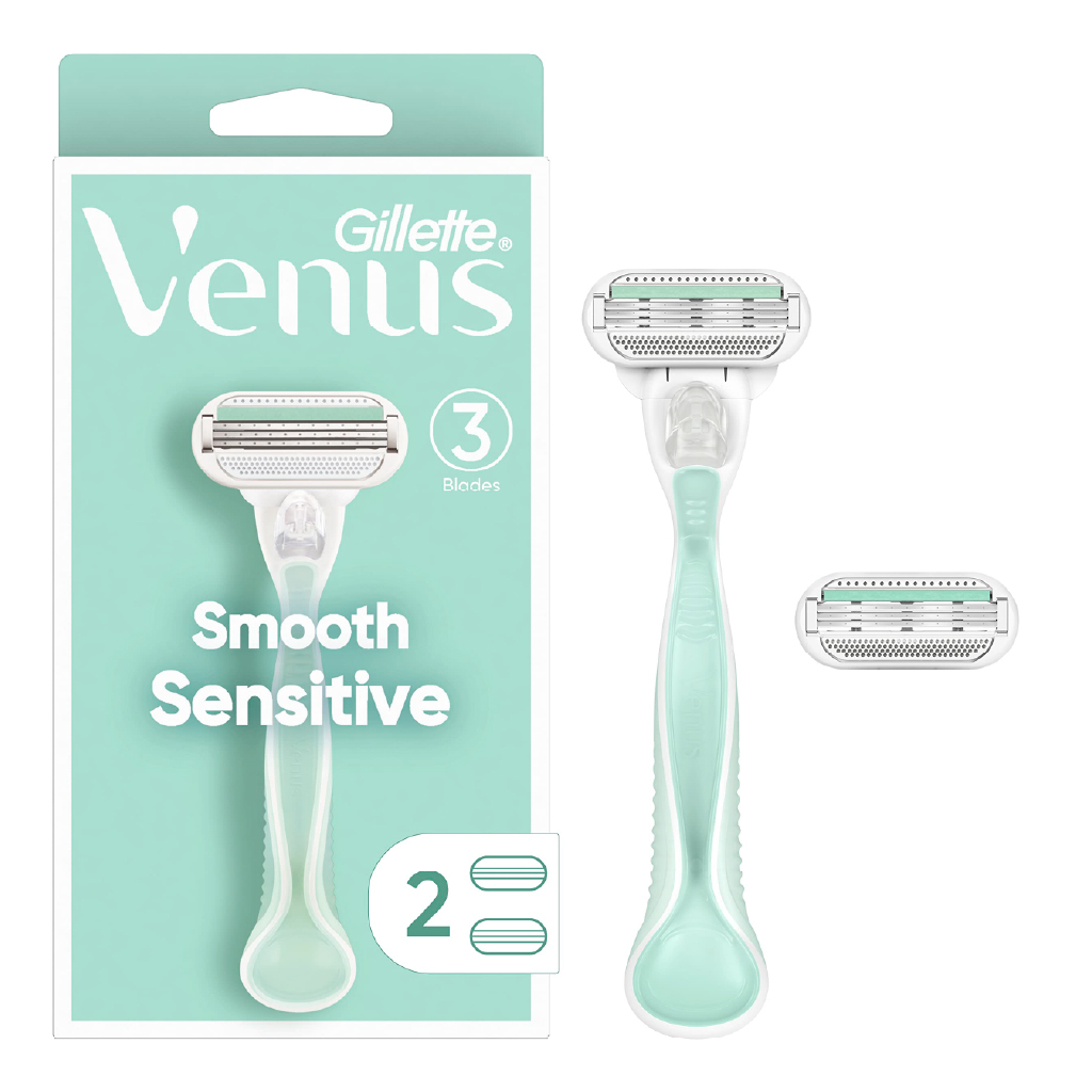 Gillette, Venus Smooth Sensitive Razor, Razor for smooth shave on sensitive skin
